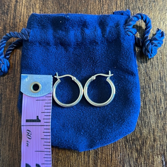 14k solid gold hoops - Picture 2 of 5